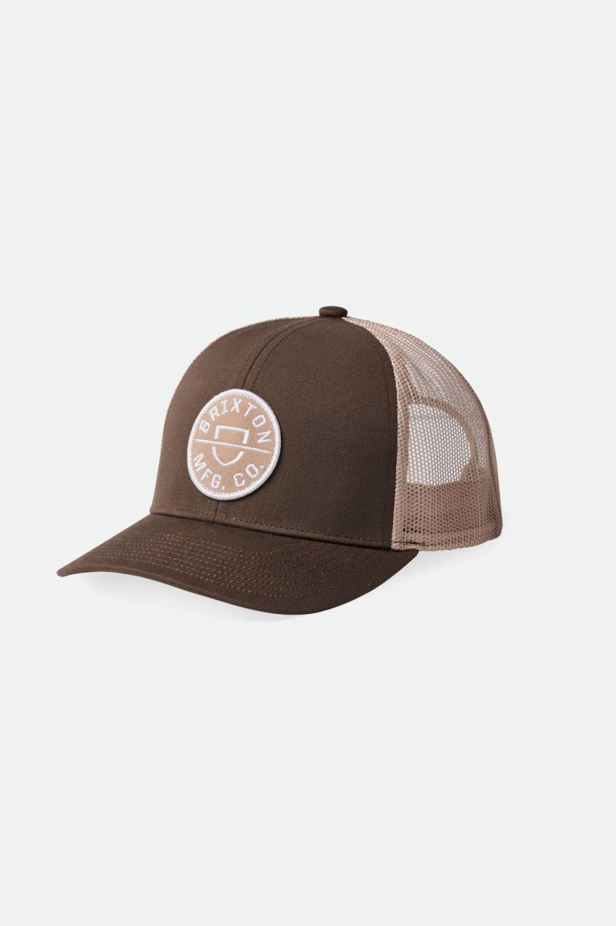 Caps ανδρικα Brixton Crest NetPlus MP Mesh Cap καφε | 49058-GFUN