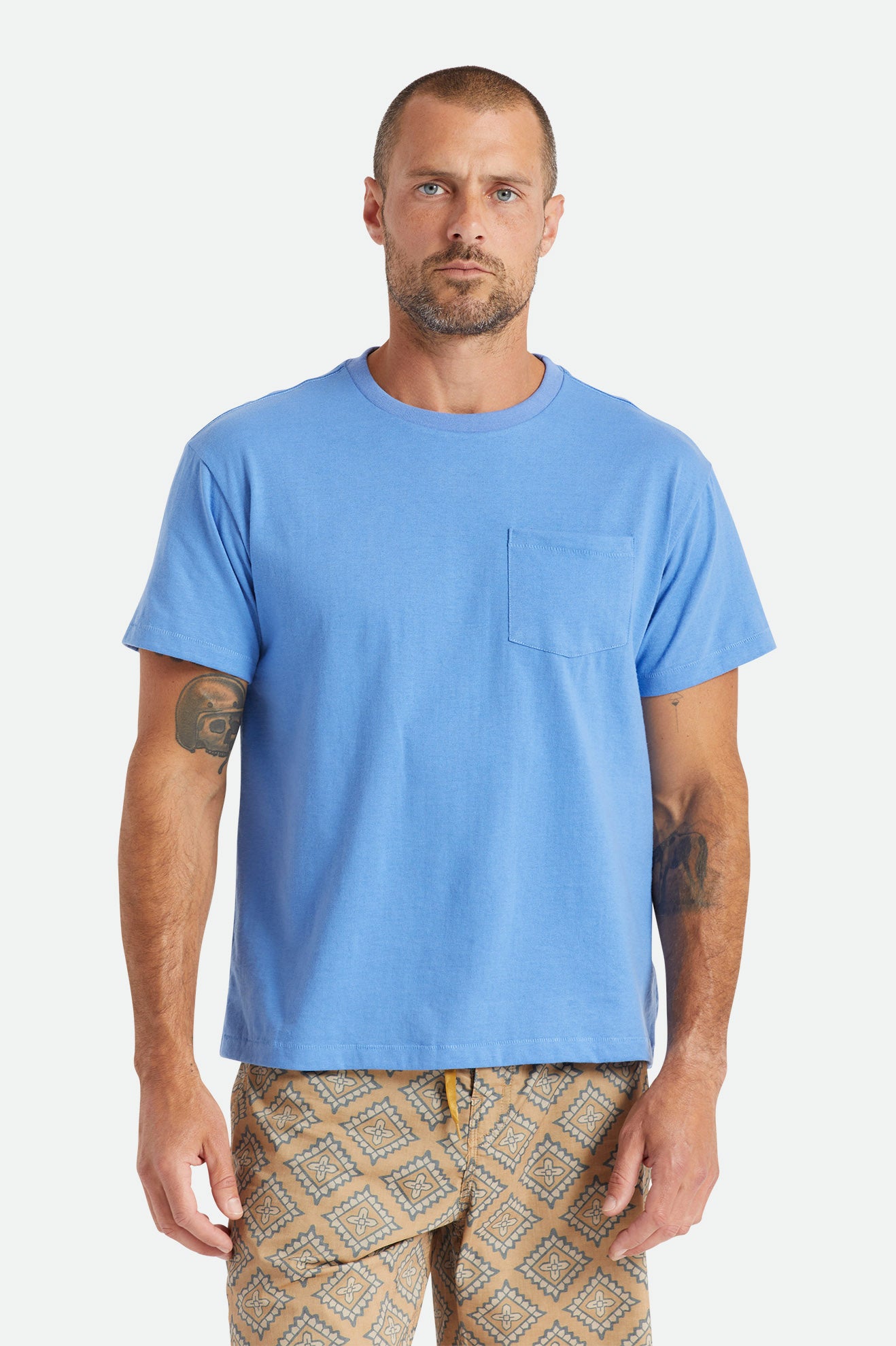 Αριστος ανδρικα Brixton Basic S/S Pocket μπλε | 24736-GQVW