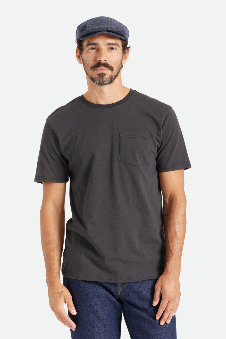 Αριστος ανδρικα Brixton Basic S/S Pocket μαυρα | 26875-AGBD