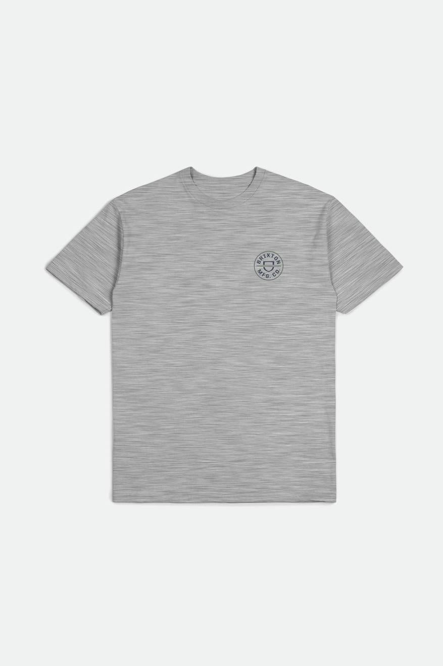 Αριστος ανδρικα Brixton Crest II S/S Standard γκρι σκούρο | 35180-HKYC