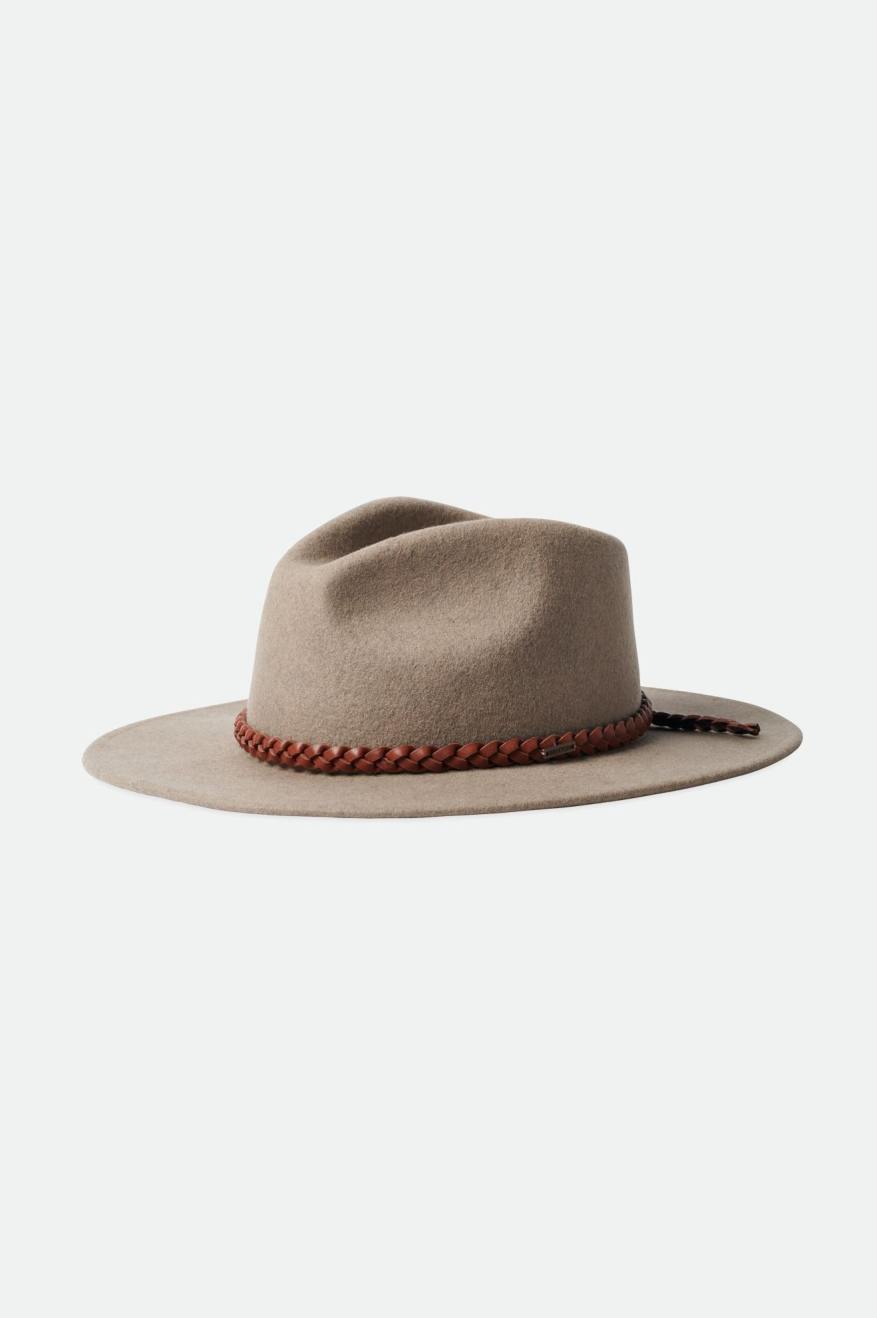 φεντόρας γυναικεια Brixton Messer Western Fedora Μπεζ | 63452-IWGJ