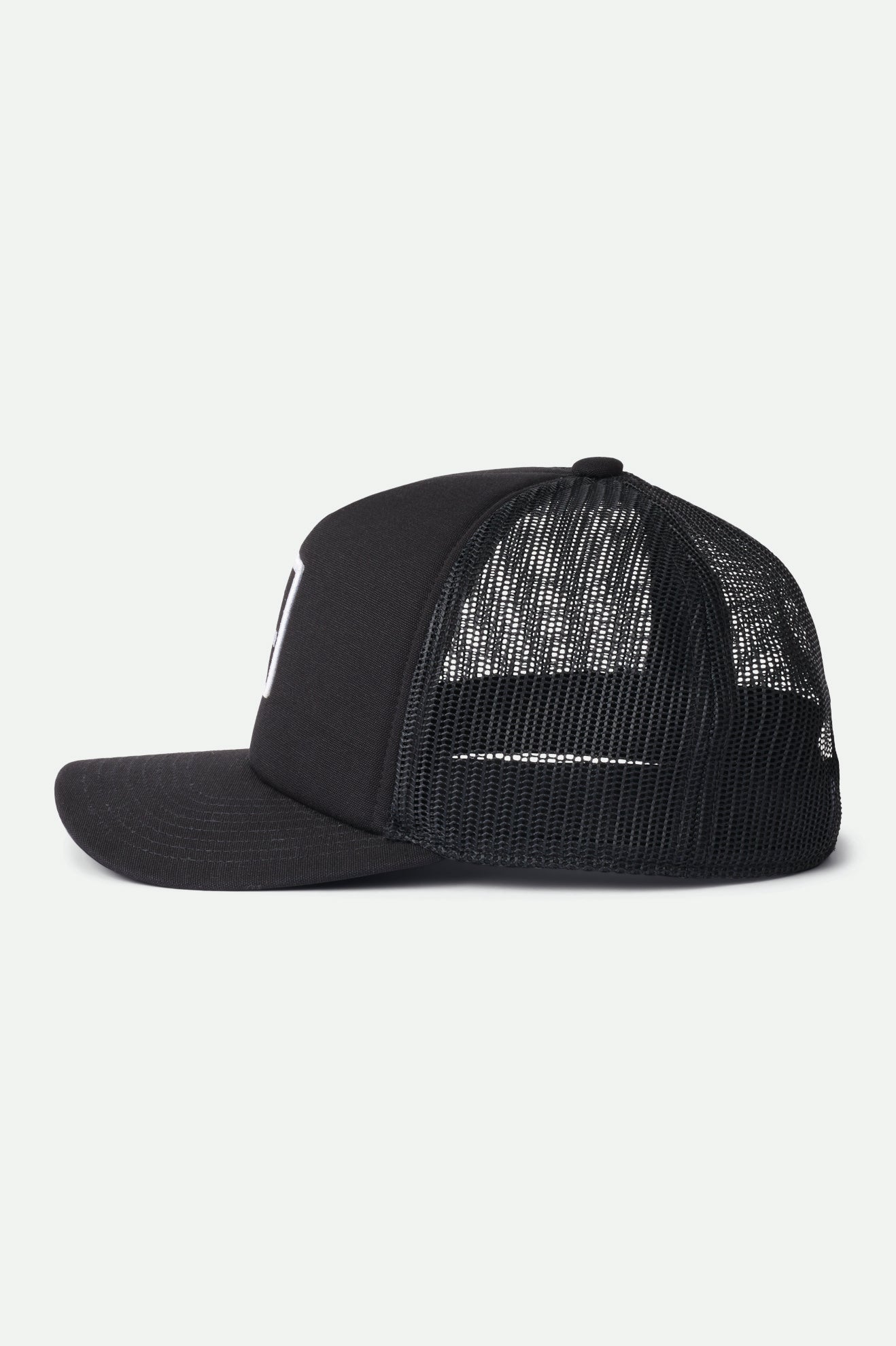 Caps ανδρικα Brixton Alpha Block NetPlus MP Trucker Hat μαυρα | 92607-WNGQ