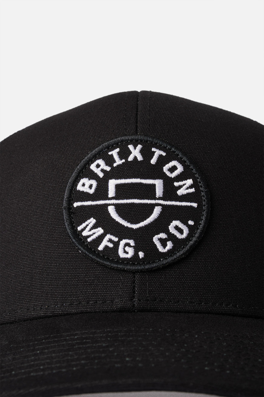 Caps ανδρικα Brixton Crest NetPlus MP Trucker Hat μαυρα | 19563-QSYI