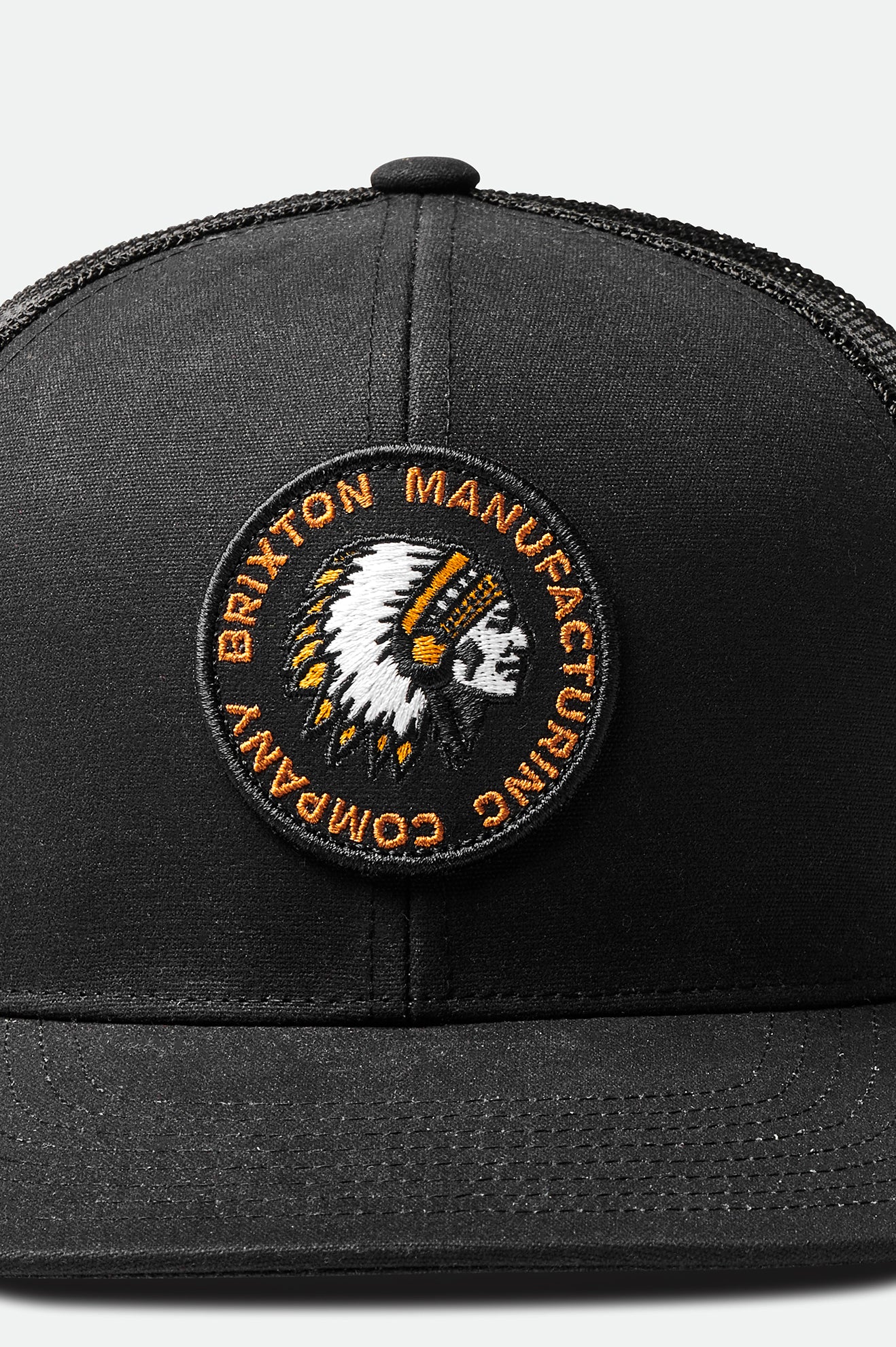 Caps ανδρικα Brixton Rival Stamp NetPlus MP Trucker Hat μαυρα | 58613-NRBX