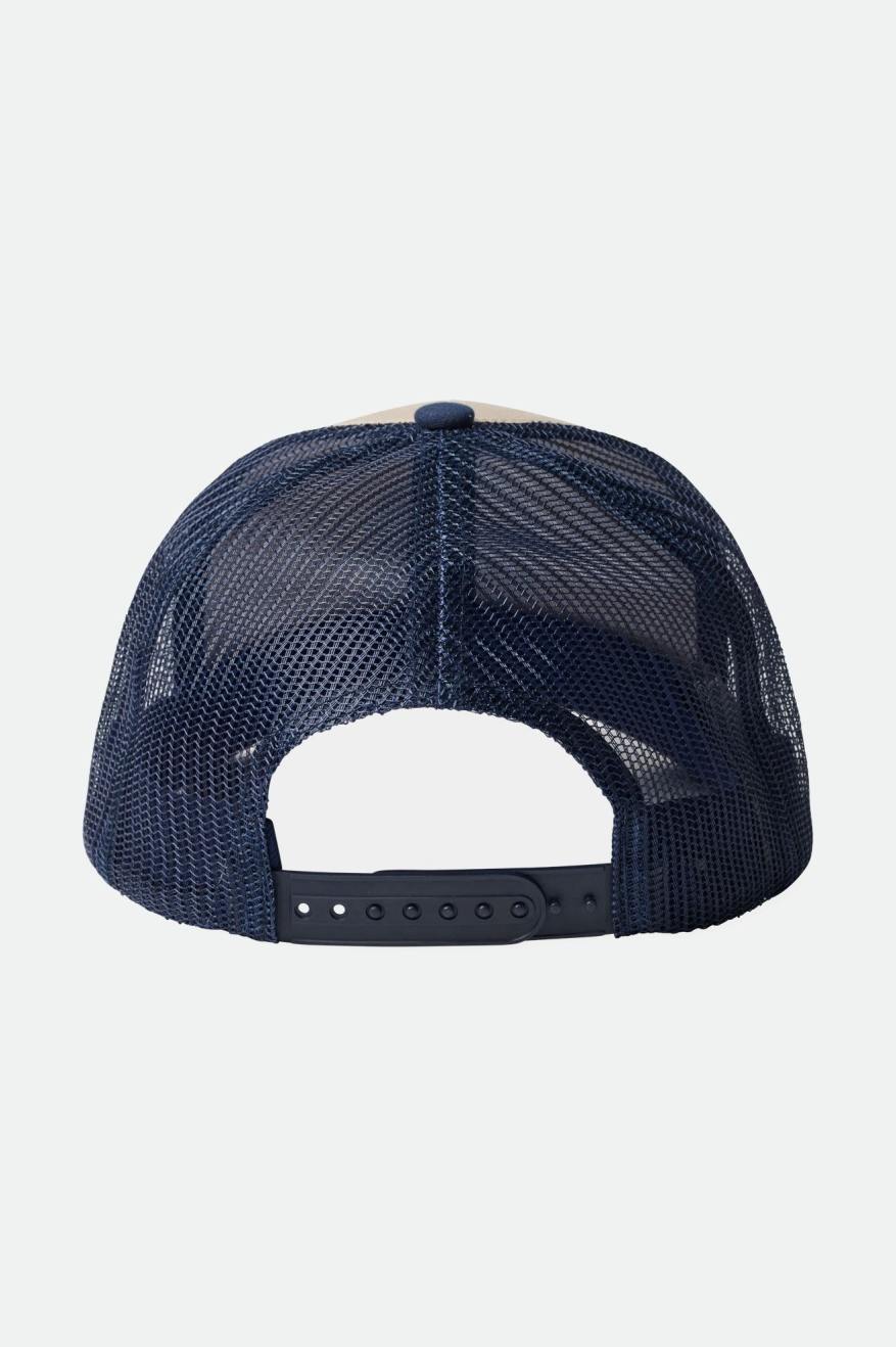 Caps ανδρικα Brixton Rival Stamp NetPlus MP Trucker Hat σκουρο μπλε | 97185-LBEW