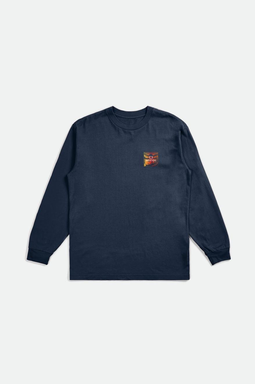 Αριστος ανδρικα Brixton Alpha Square L/S Standard μπλε | 04798-EPDV