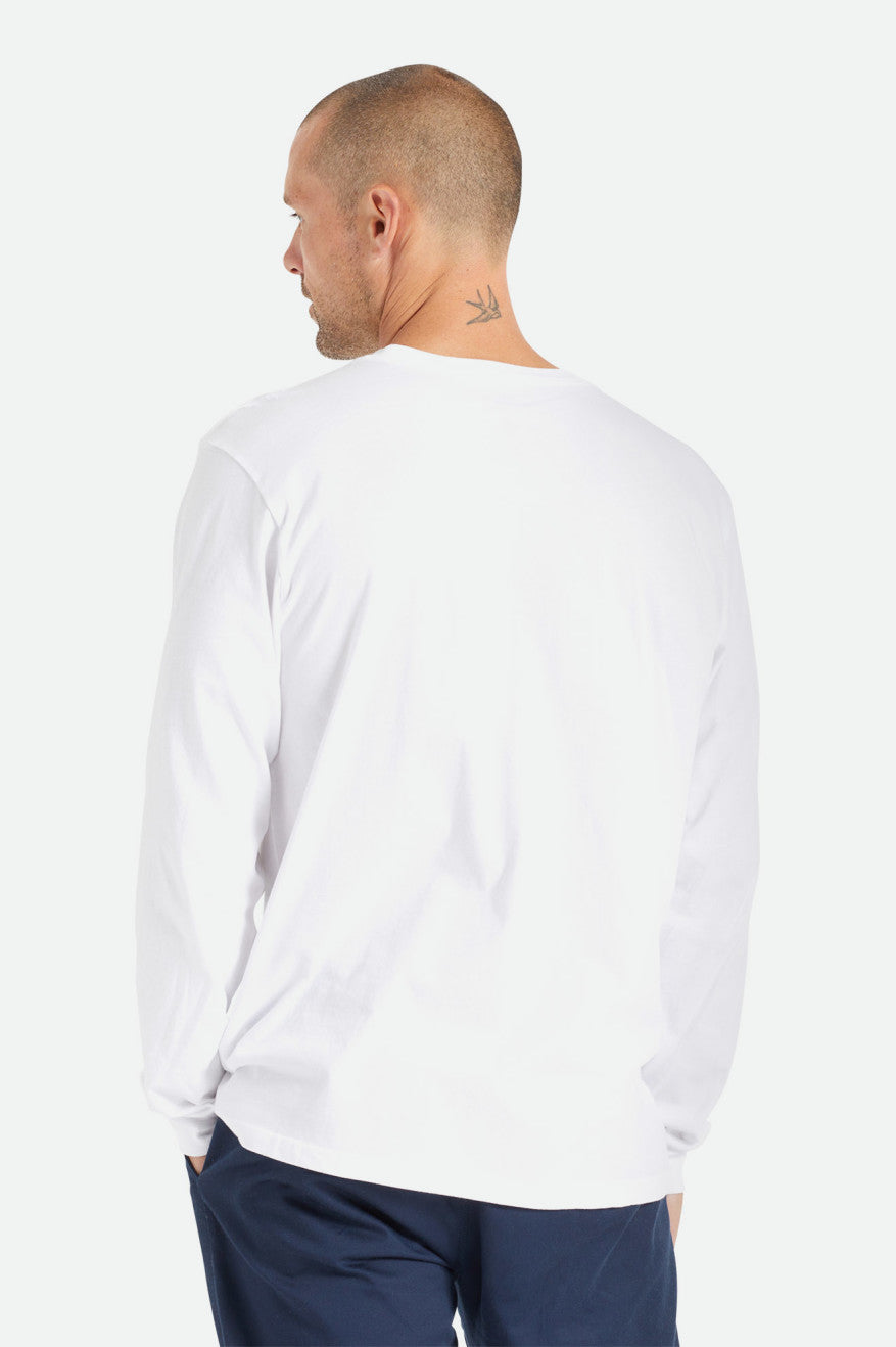 Αριστος ανδρικα Brixton Basic L/S Pocket ασπρα | 56970-XJRN