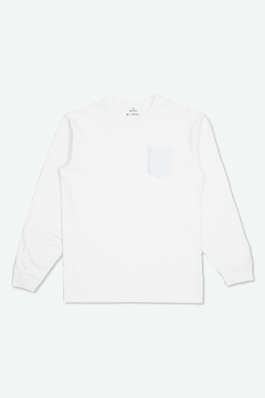 Αριστος ανδρικα Brixton Basic L/S Pocket ασπρα | 56970-XJRN