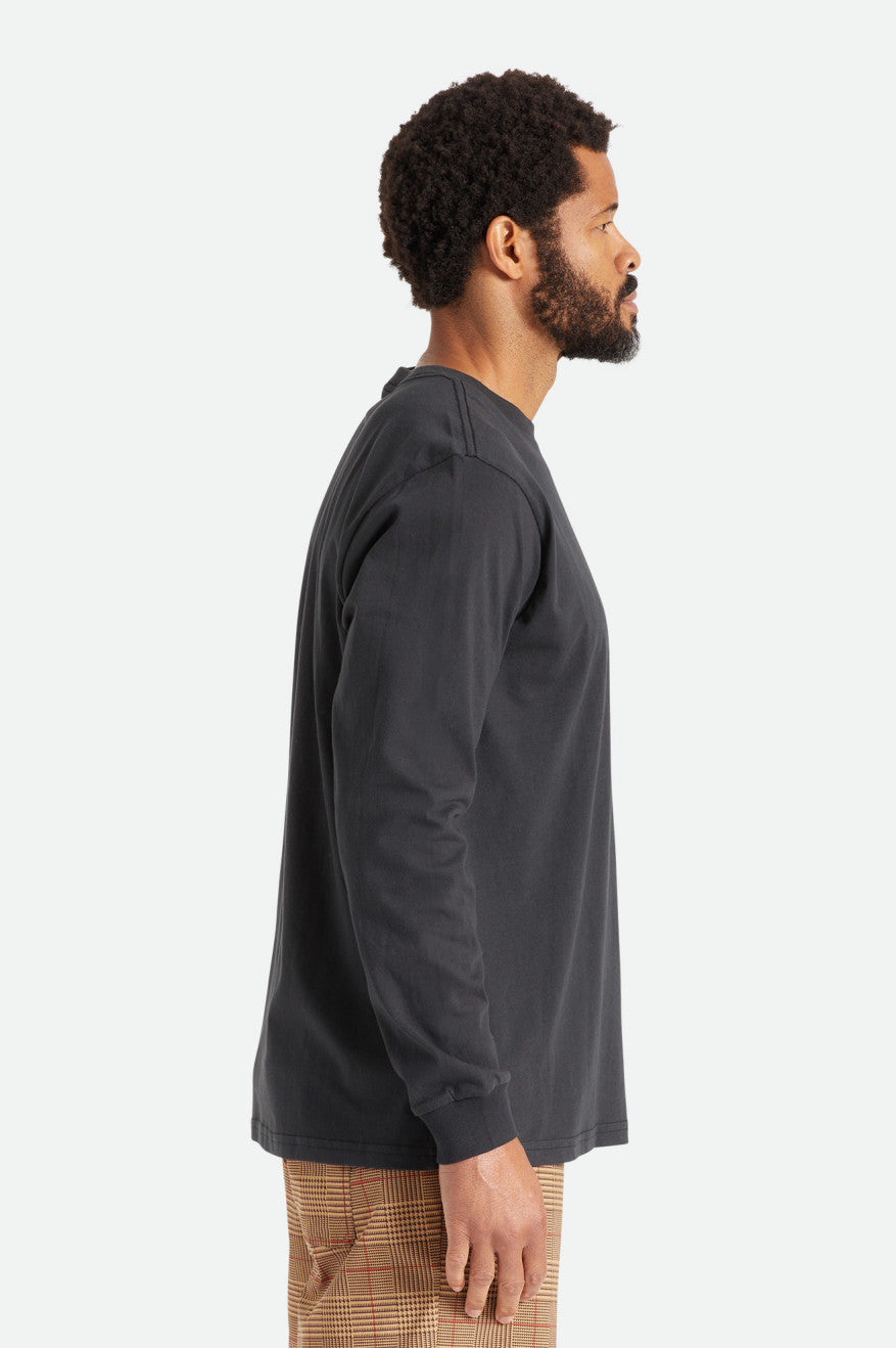 Αριστος ανδρικα Brixton Basic L/S Pocket μαυρα | 70142-UKJZ