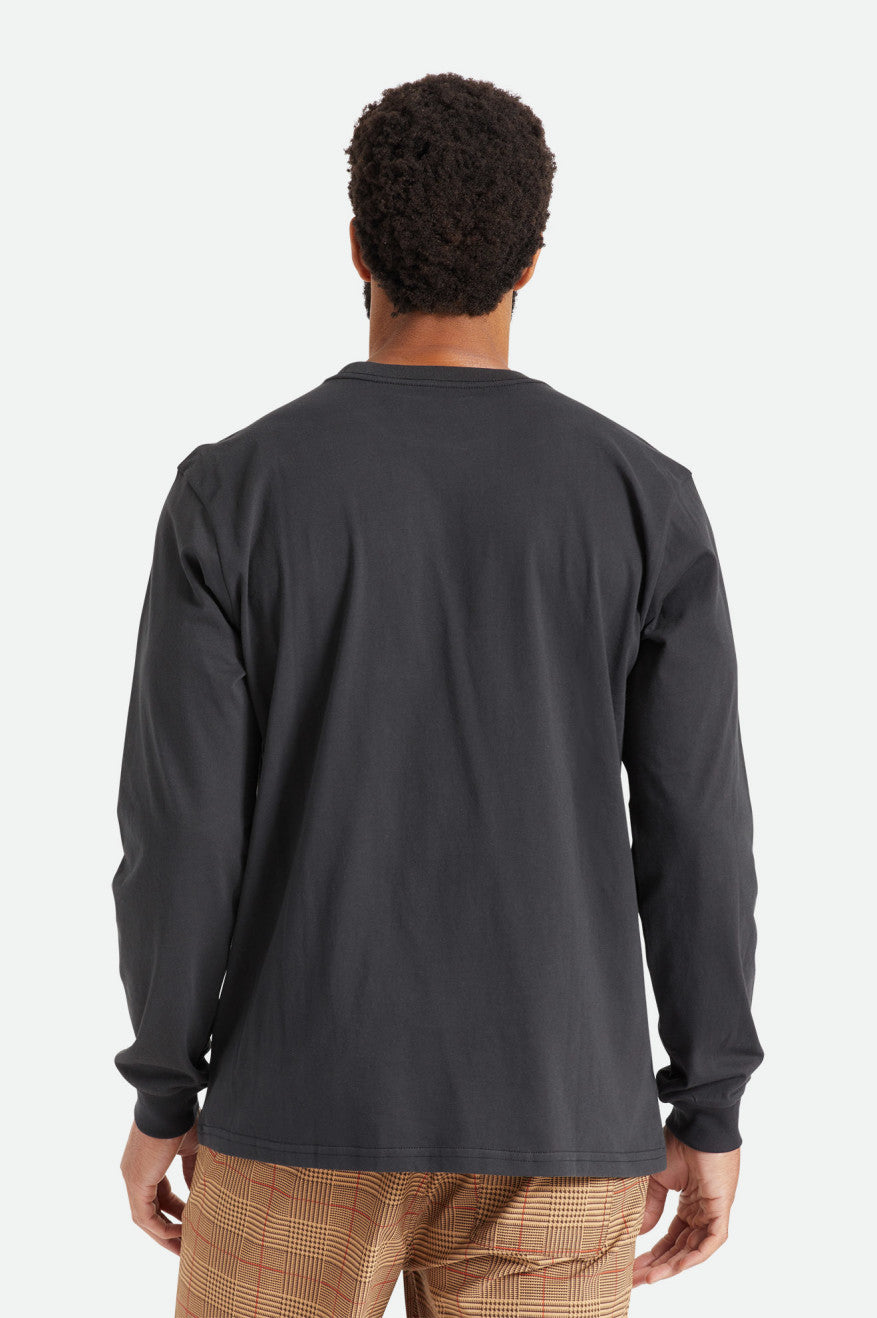 Αριστος ανδρικα Brixton Basic L/S Pocket μαυρα | 70142-UKJZ