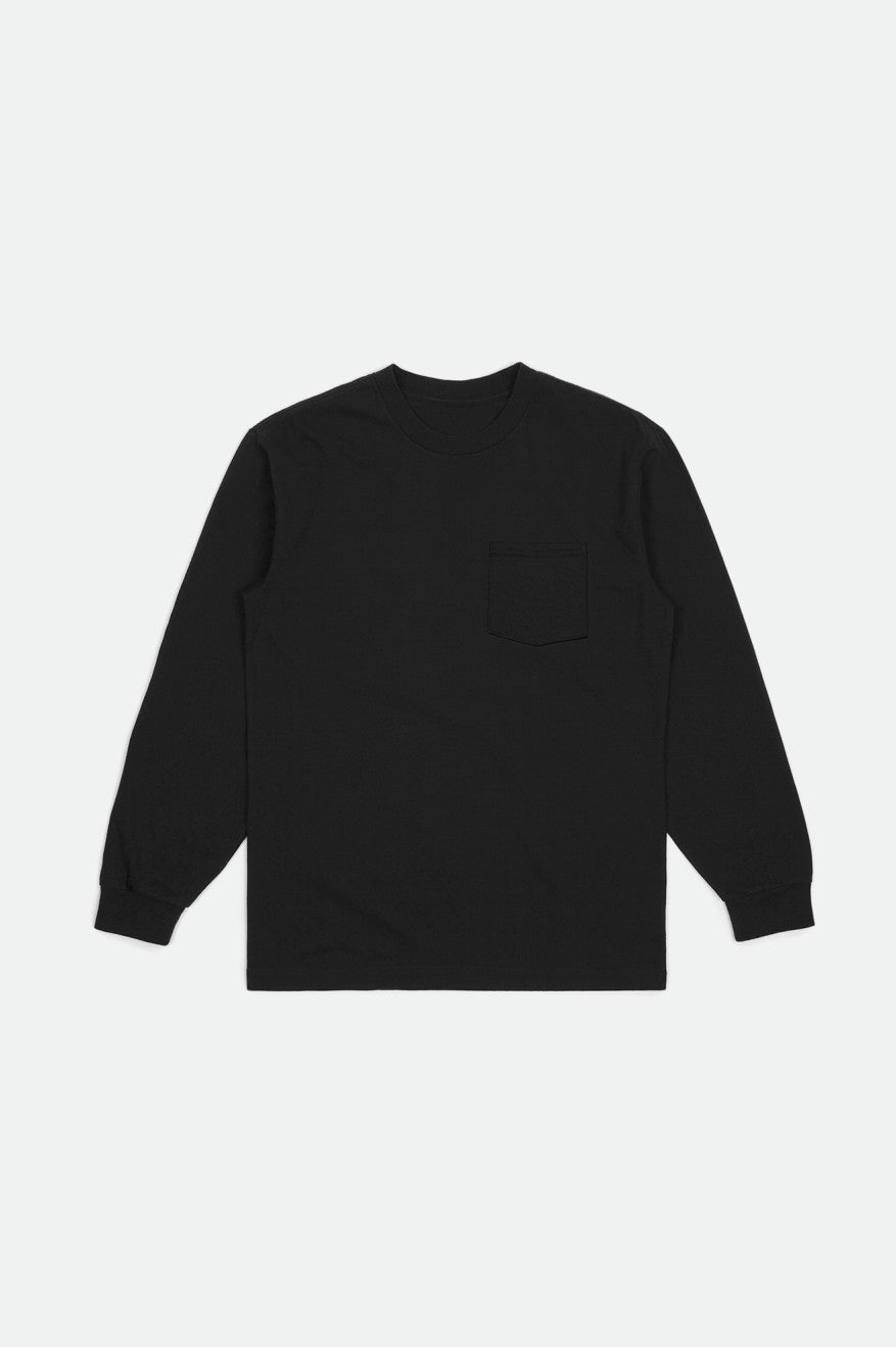 Αριστος ανδρικα Brixton Basic L/S Pocket μαυρα | 70142-UKJZ