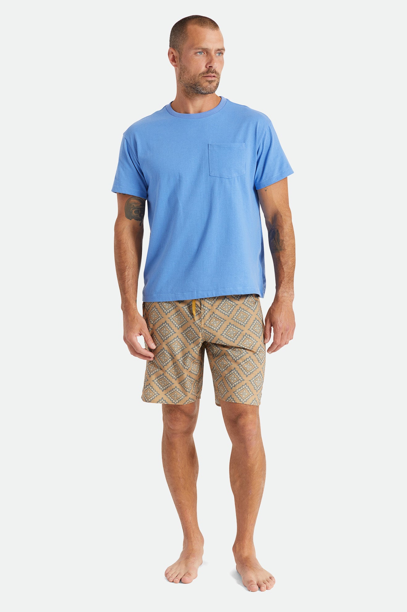 Αριστος ανδρικα Brixton Basic S/S Pocket μπλε | 24736-GQVW