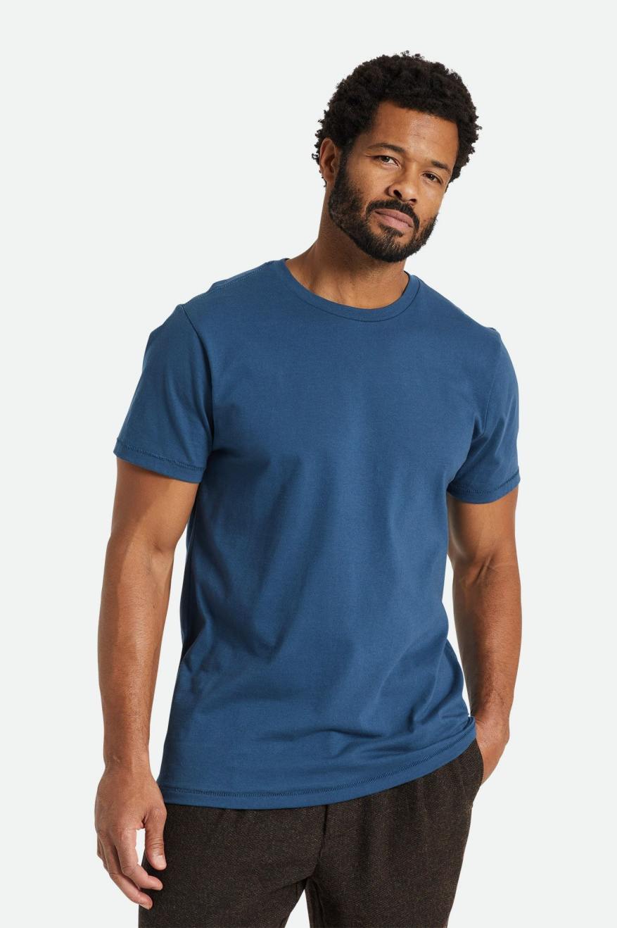 Αριστος ανδρικα Brixton Basic S/S Tailored τυρκουάζ | 65180-IXAZ