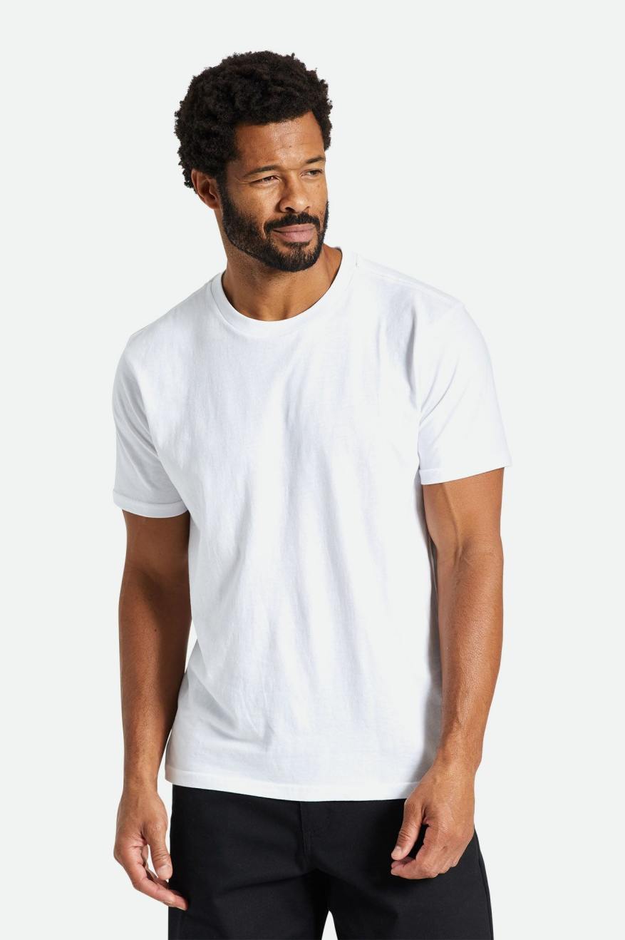 Αριστος ανδρικα Brixton Basic S/S Tailored ασπρα | 69314-GDUM