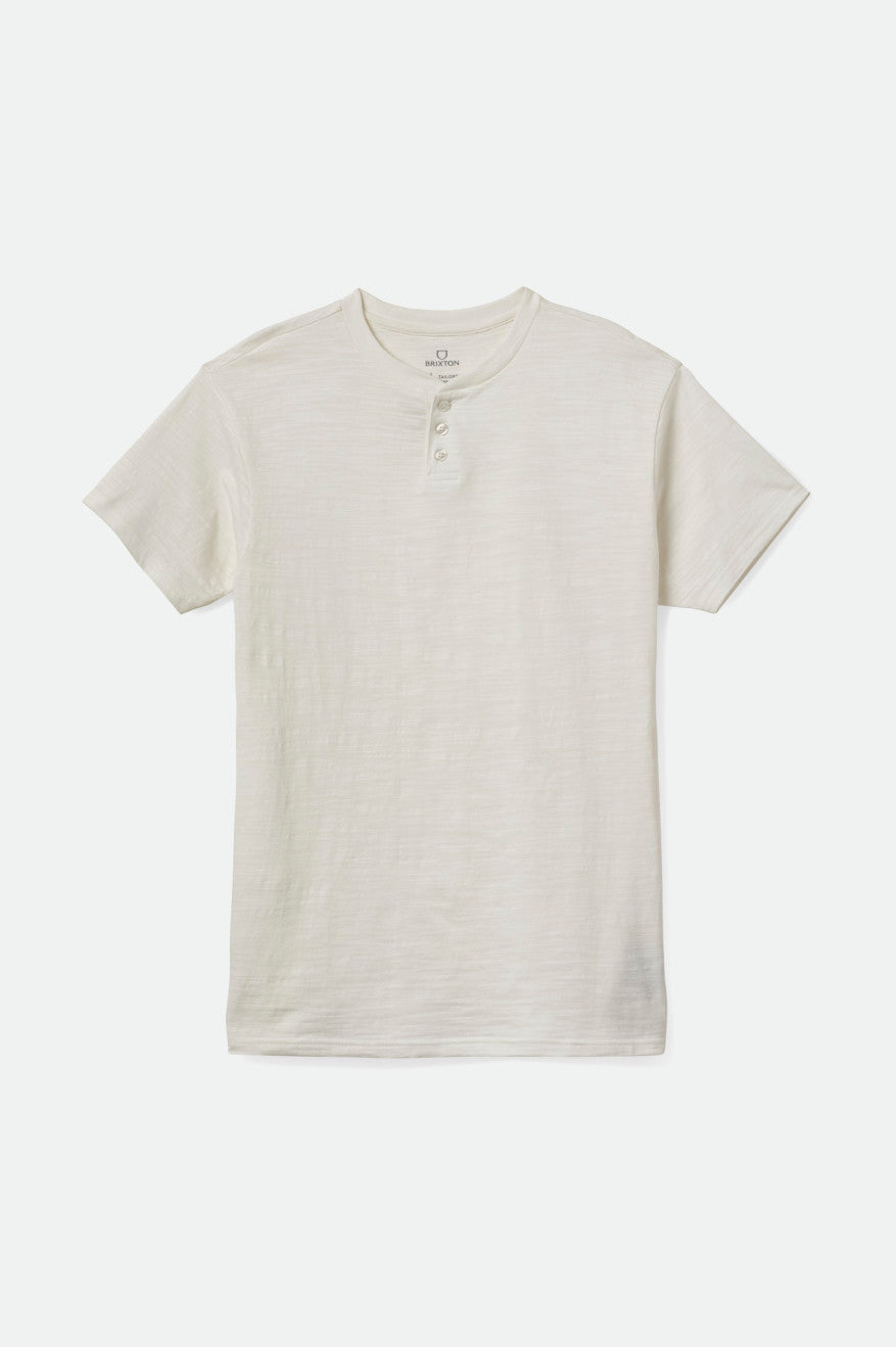 Αριστος ανδρικα Brixton Basic Slub S/S Henley ασπρα | 53728-QPXZ