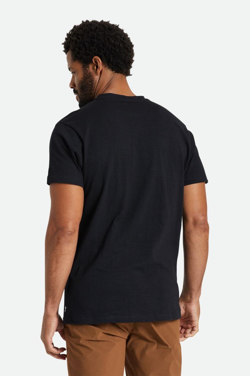 Αριστος ανδρικα Brixton Basic Slub S/S Henley μαυρα | 84130-TDJR