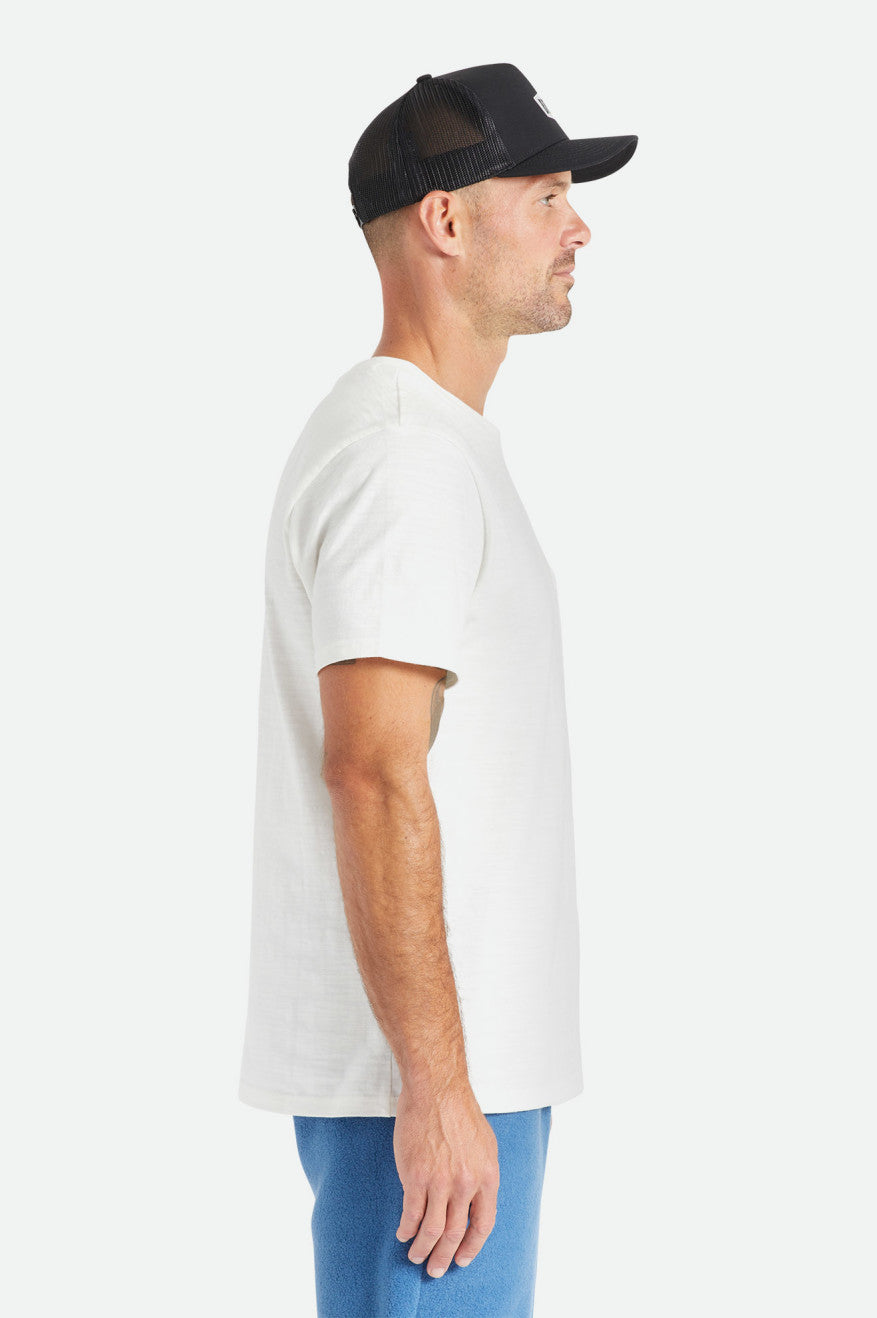 Αριστος ανδρικα Brixton Basic Slub S/S Pocket ασπρα | 83925-RFTG