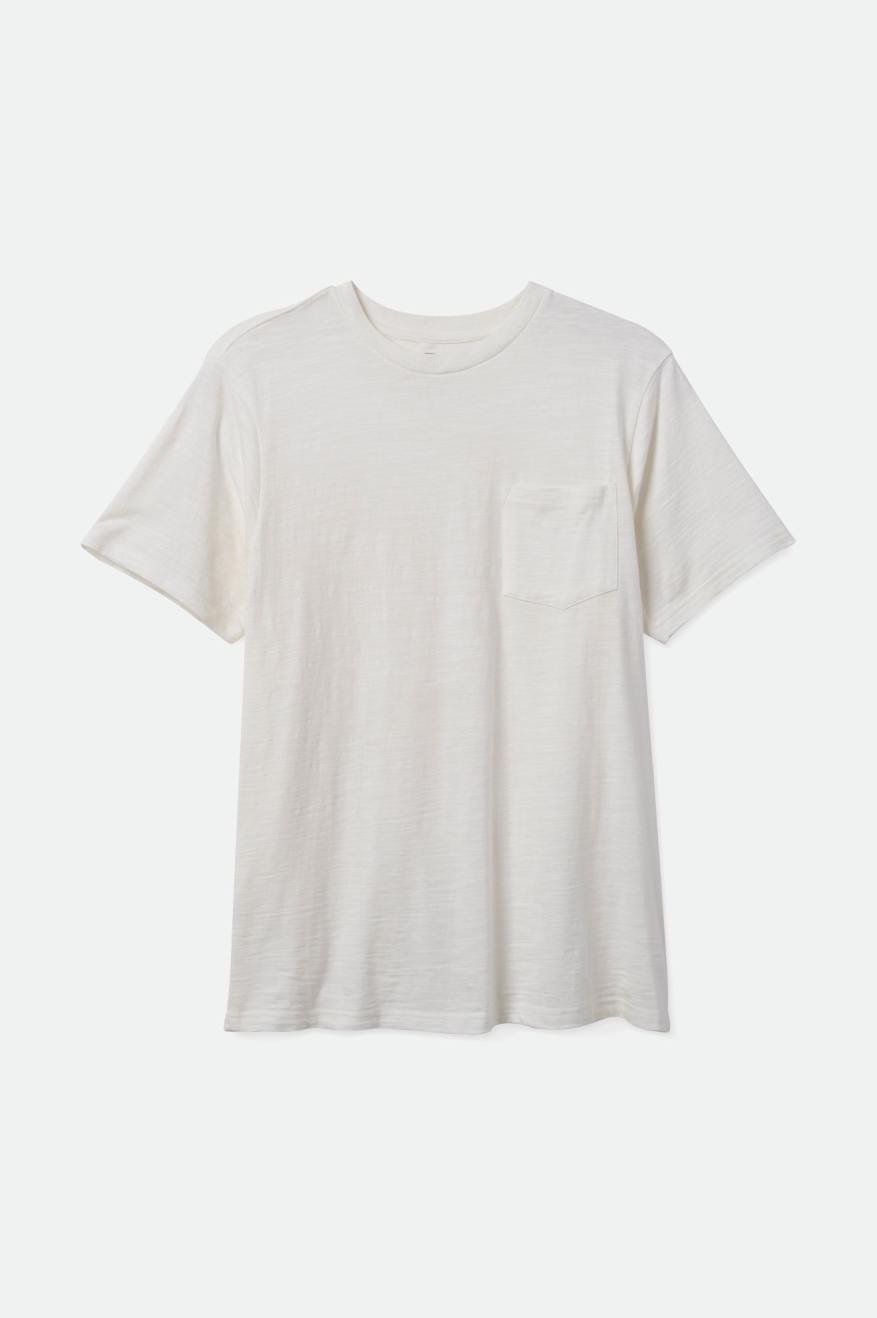 Αριστος ανδρικα Brixton Basic Slub S/S Pocket ασπρα | 83925-RFTG