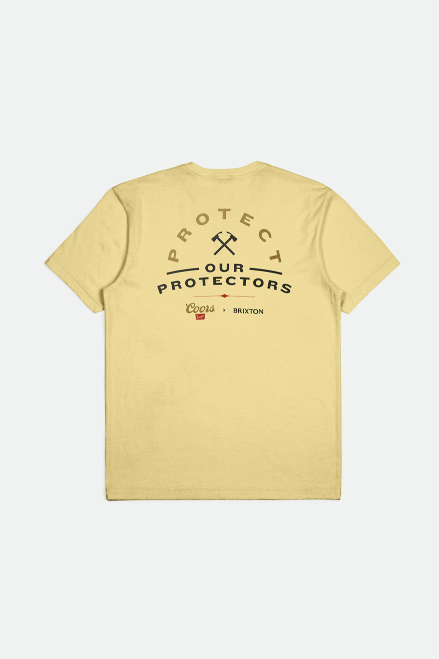 Αριστος ανδρικα Brixton Coors Protector II S/S Tailored κίτρινα | 51867-BDQU