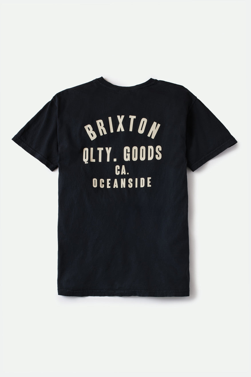 Αριστος ανδρικα Brixton Woodburn Oceanside S/S Standard μαυρα ασπρα | 54603-XBFT