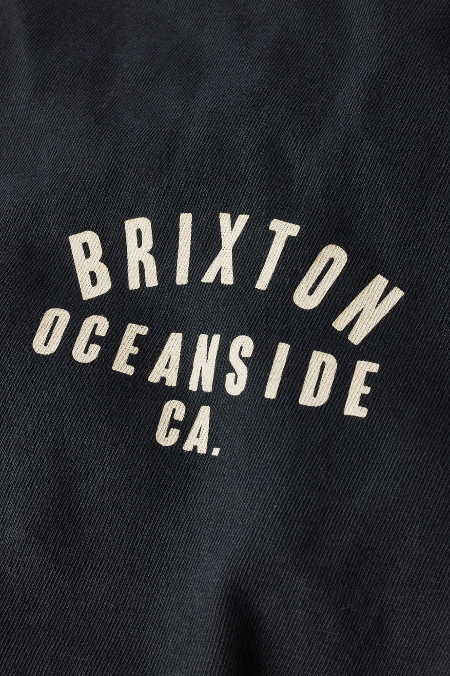 Αριστος ανδρικα Brixton Woodburn Oceanside S/S Standard μαυρα ασπρα | 54603-XBFT