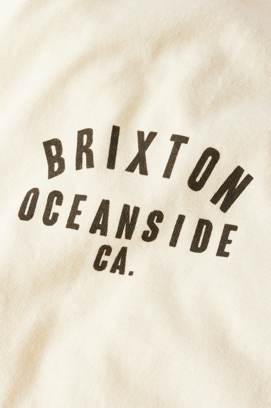 Αριστος ανδρικα Brixton Woodburn Oceanside S/S Standard κρέμα μαυρα | 71254-GDYN