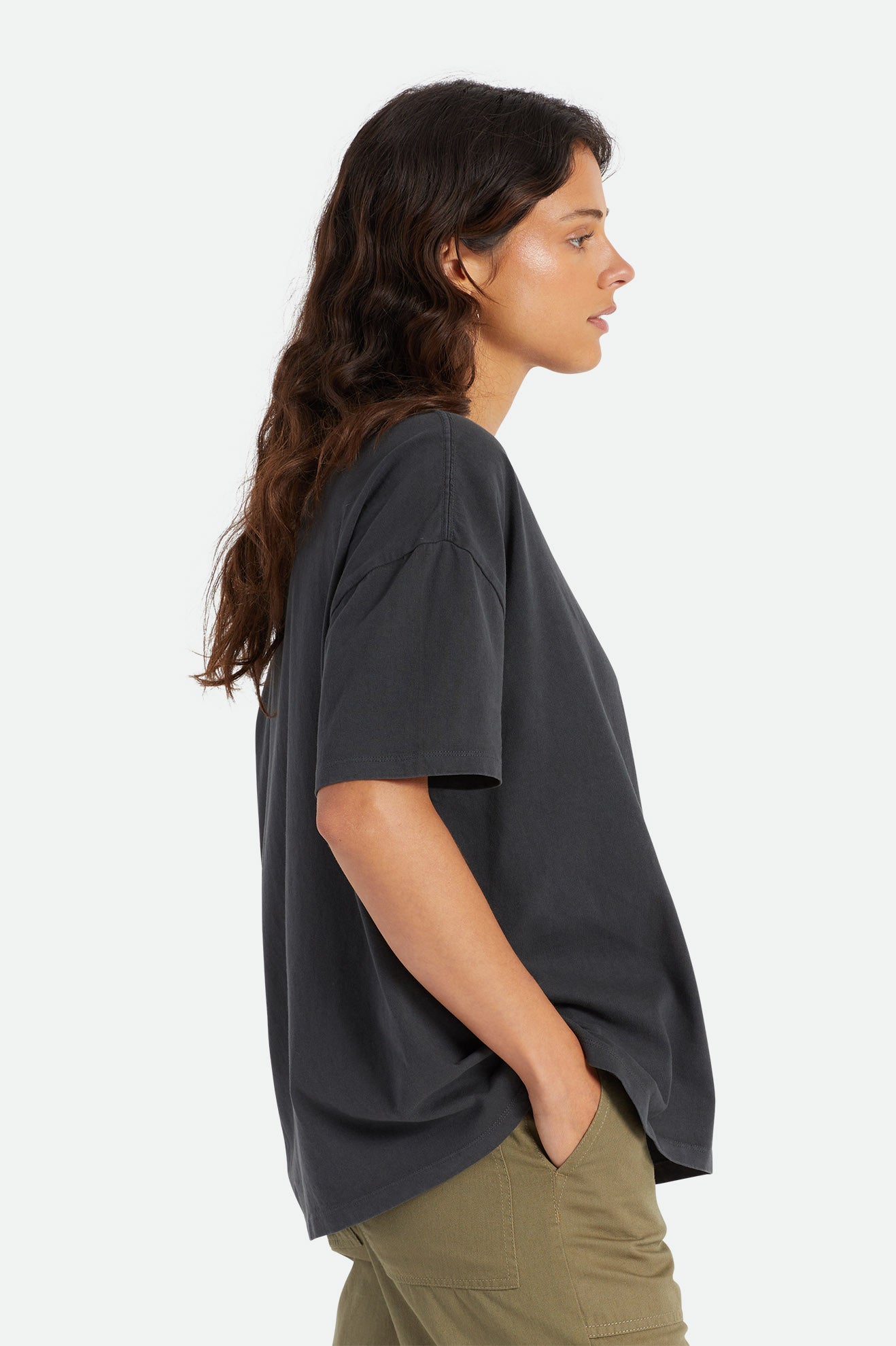 Αριστος γυναικεια Brixton Oversized Boyfriend Tee μαυρα | 42798-RQVX