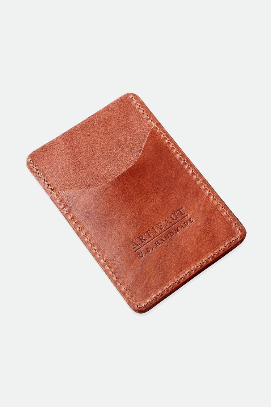 αξεσουαρ Brixton Artifact δερματινα Card Holder Wallet καφε | 96045-MRUG