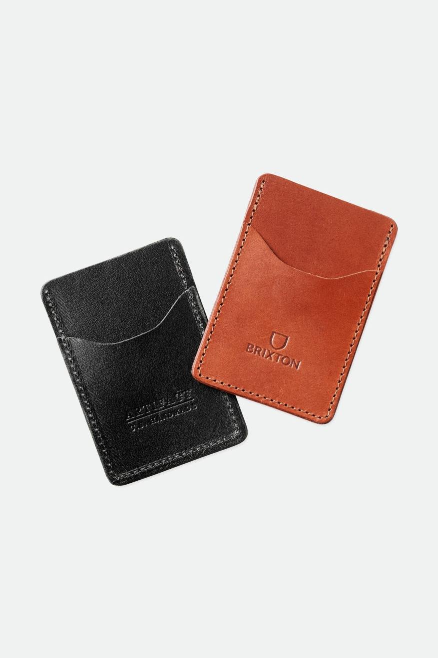 αξεσουαρ Brixton Artifact δερματινα Card Holder Wallet καφε | 96045-MRUG