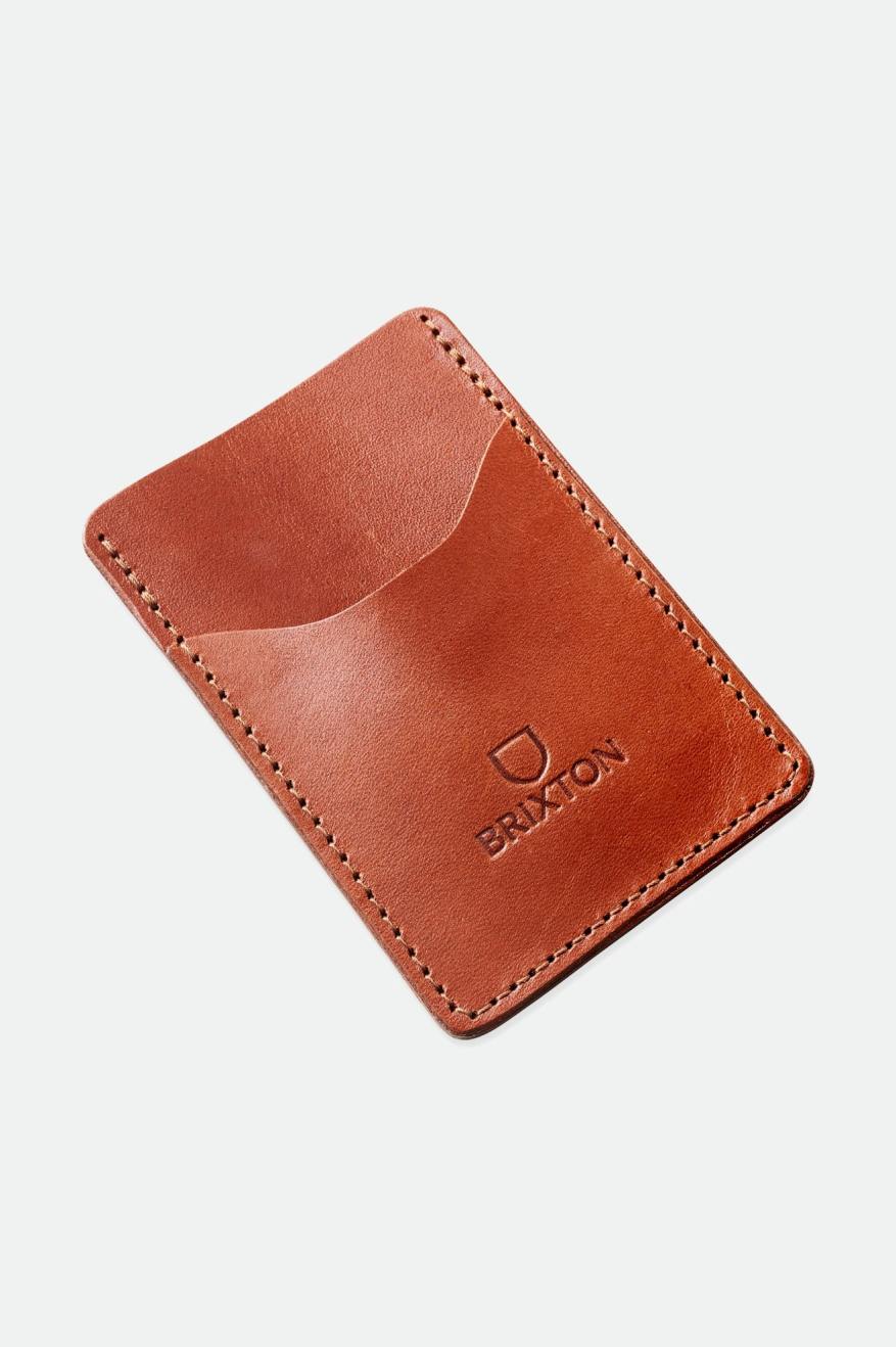 αξεσουαρ Brixton Artifact δερματινα Card Holder Wallet καφε | 96045-MRUG