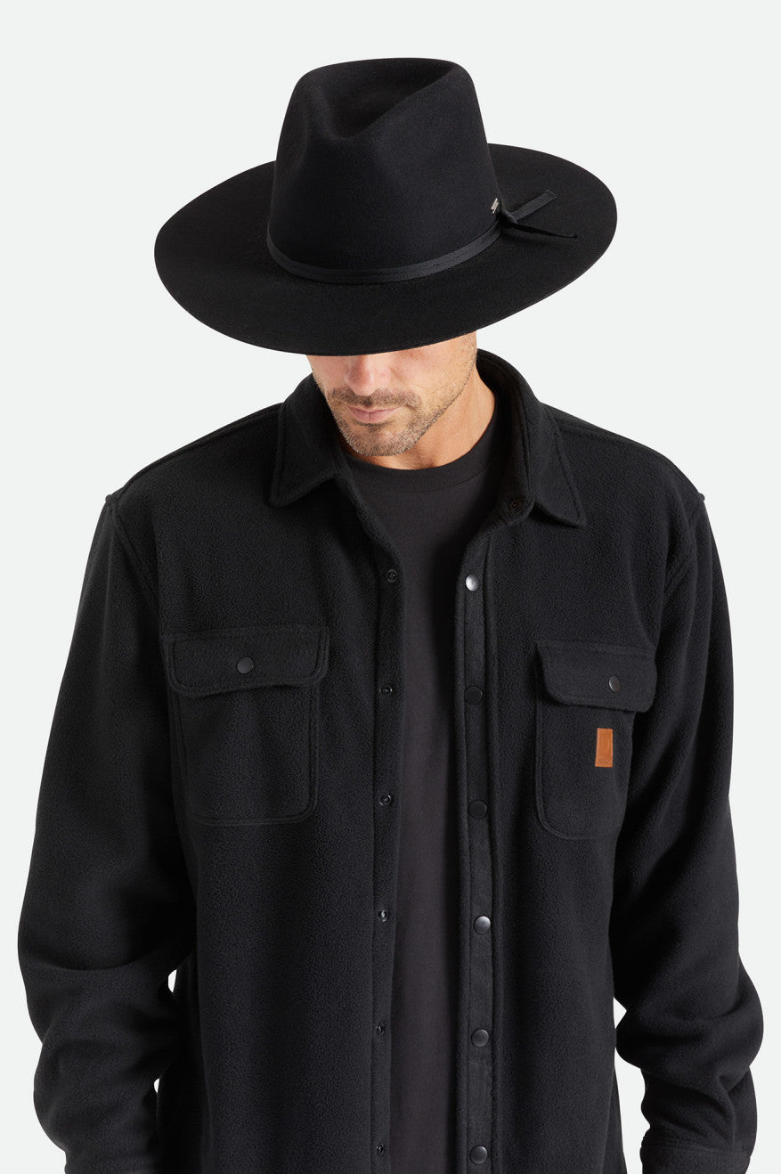 καπελα γυναικεια Brixton Cohen Cowboy Hat μαυρα | 58349-XZND