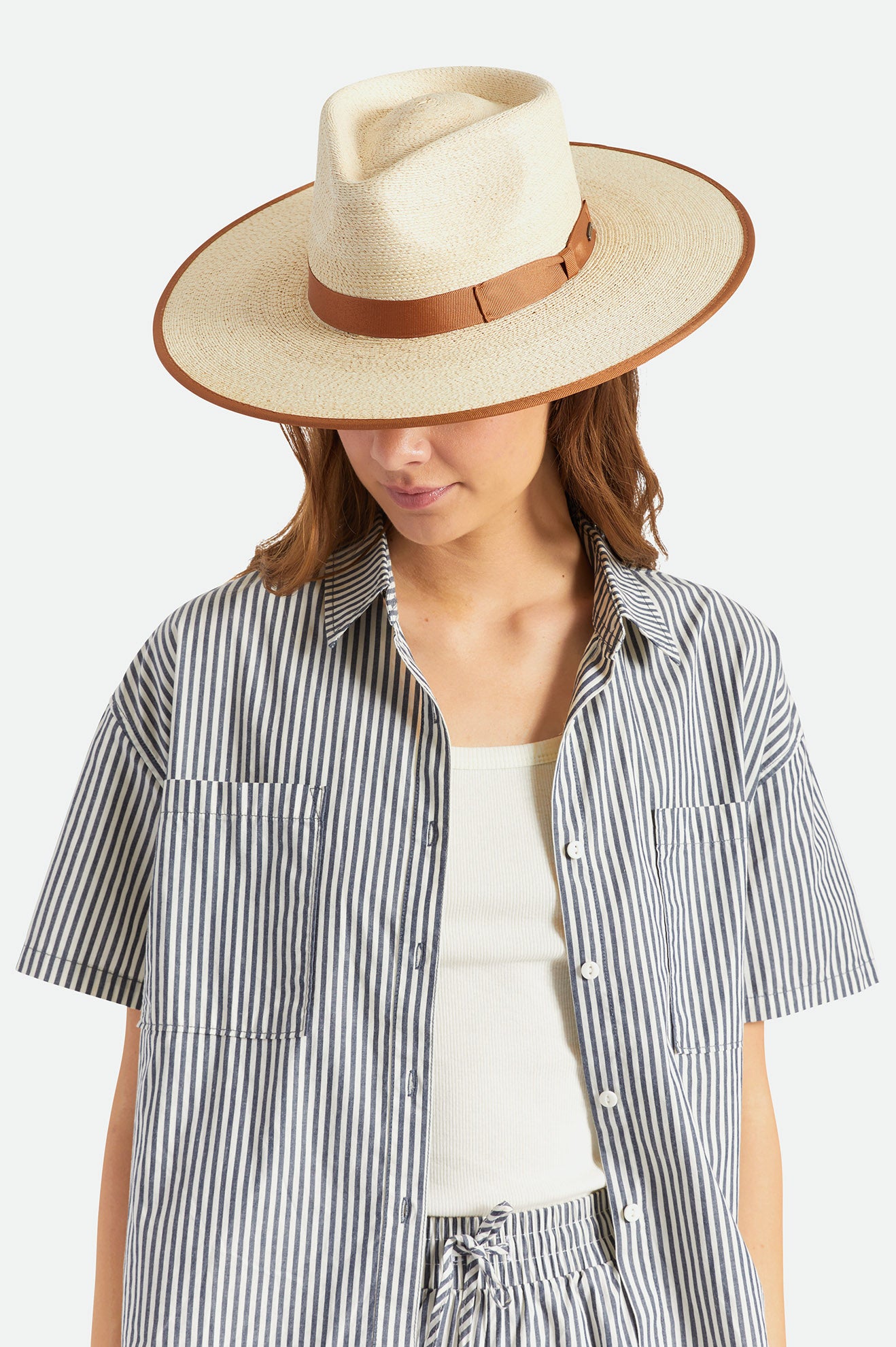 καπελα γυναικεια Brixton Jo Straw Rancher Hat Μπεζ | 28197-AMZH