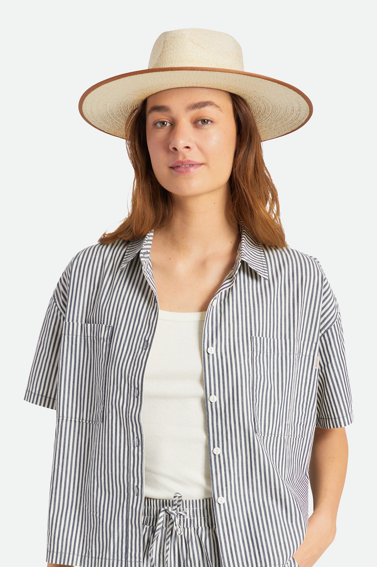 καπελα γυναικεια Brixton Jo Straw Rancher Hat Μπεζ | 28197-AMZH