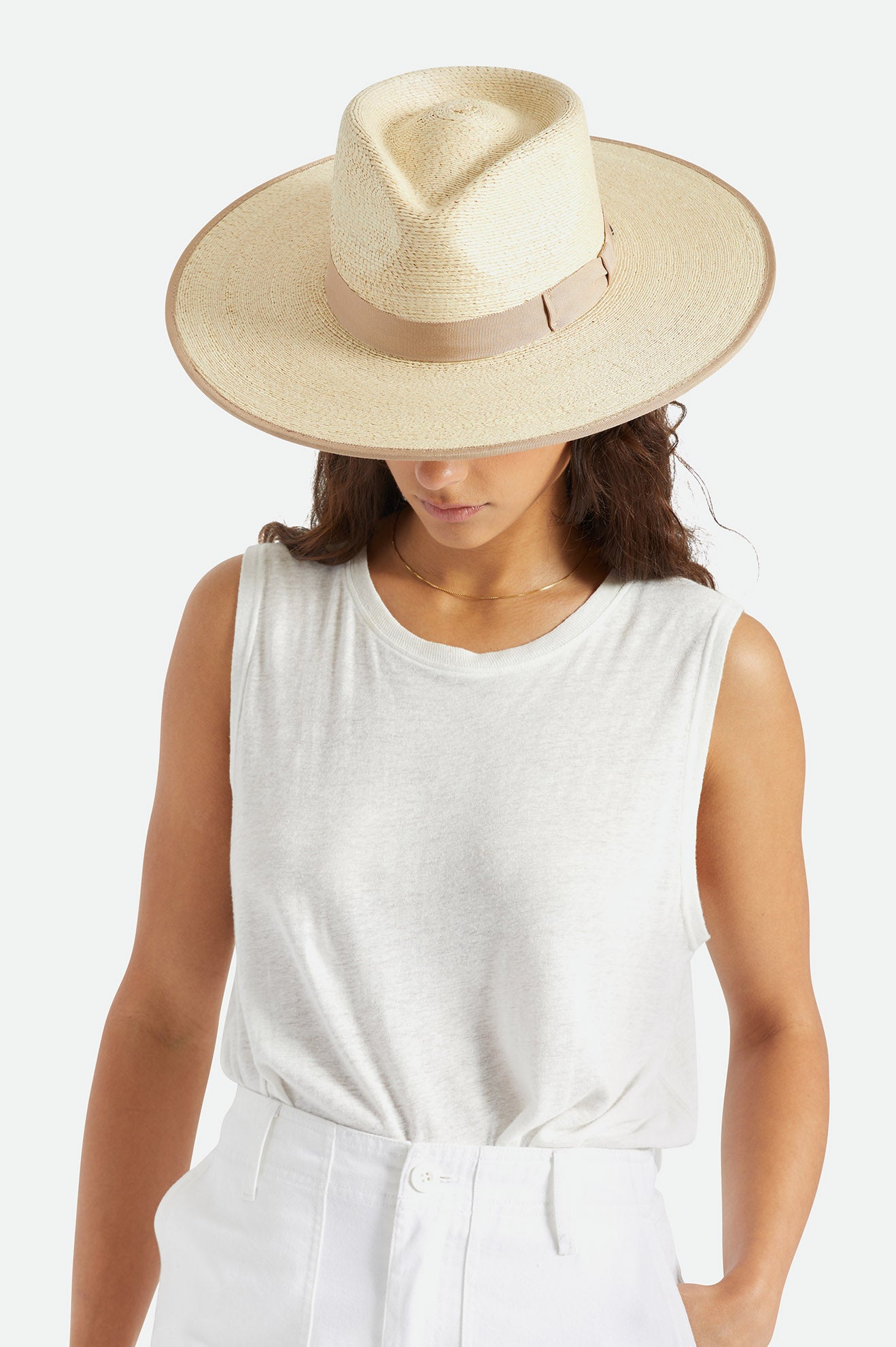 καπελα γυναικεια Brixton Jo Straw Rancher Hat Μπεζ | 51263-YMOT