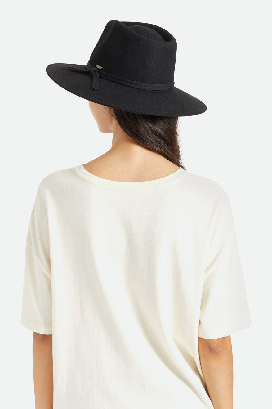 καπελα γυναικεια Brixton Joanna Felt Packable Hat μαυρα | 68201-CPAH