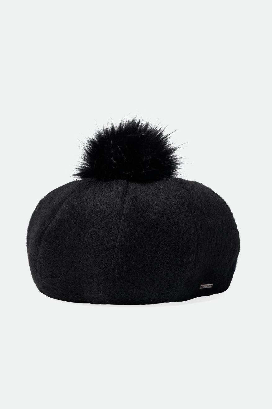 καπελα γυναικεια Brixton Natalie Oversized Pom Beret μαυρα | 79263-XROV