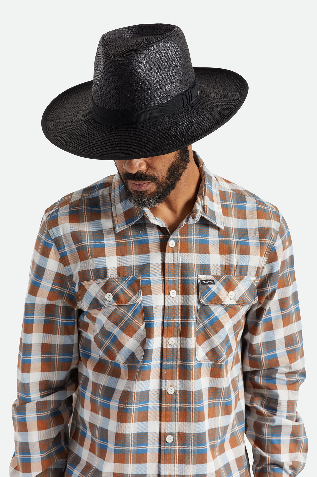 καπελα γυναικεια Brixton Reno Straw Hat μαυρα | 03784-PUGD