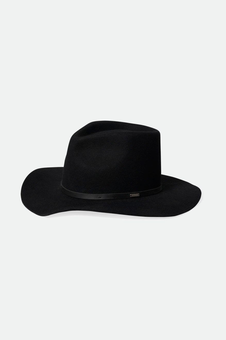 καπελα γυναικεια Brixton Whiskey River Cowboy Hat μαυρα | 75012-XPEJ