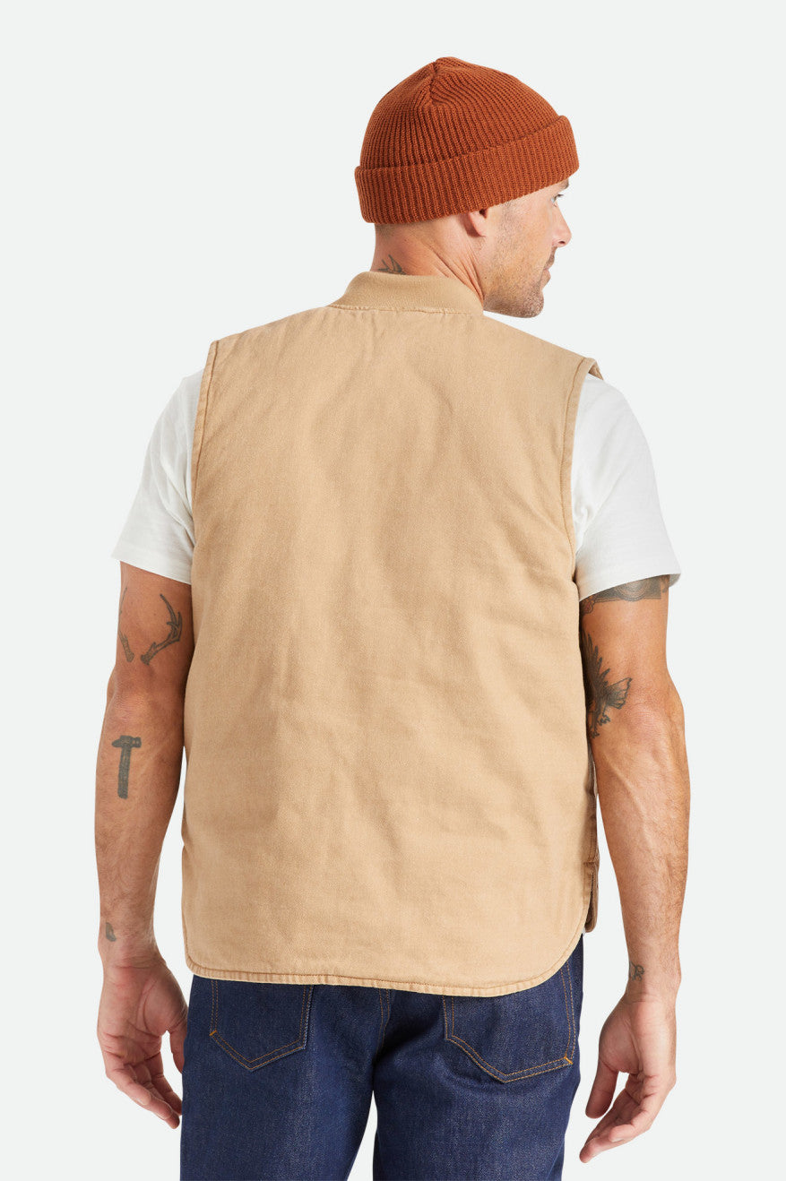 μπουφαν ανδρικα Brixton Abraham Reversible Vest Μπεζ | 04592-EDYA