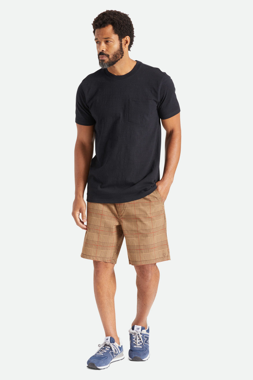 πλεκτά ανδρικα Brixton Basic Slub S/S Pocket μαυρα | 73615-CKHS