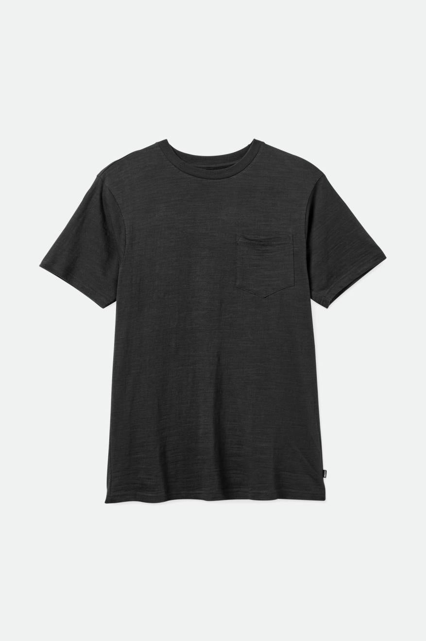 πλεκτά ανδρικα Brixton Basic Slub S/S Pocket μαυρα | 73615-CKHS