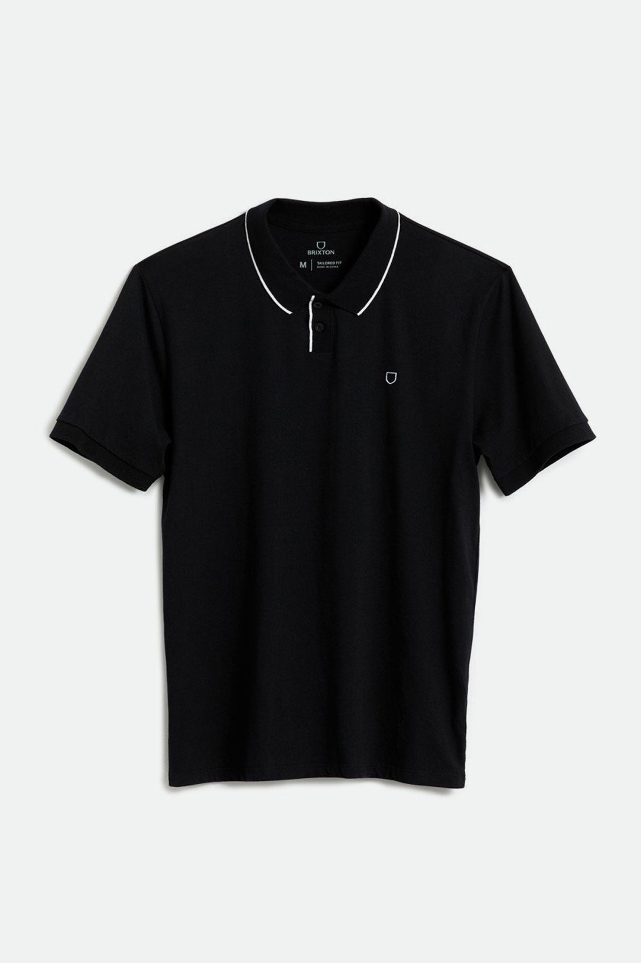 πλεκτά ανδρικα Brixton Proper S/S Polo μαυρα | 85963-BOIS