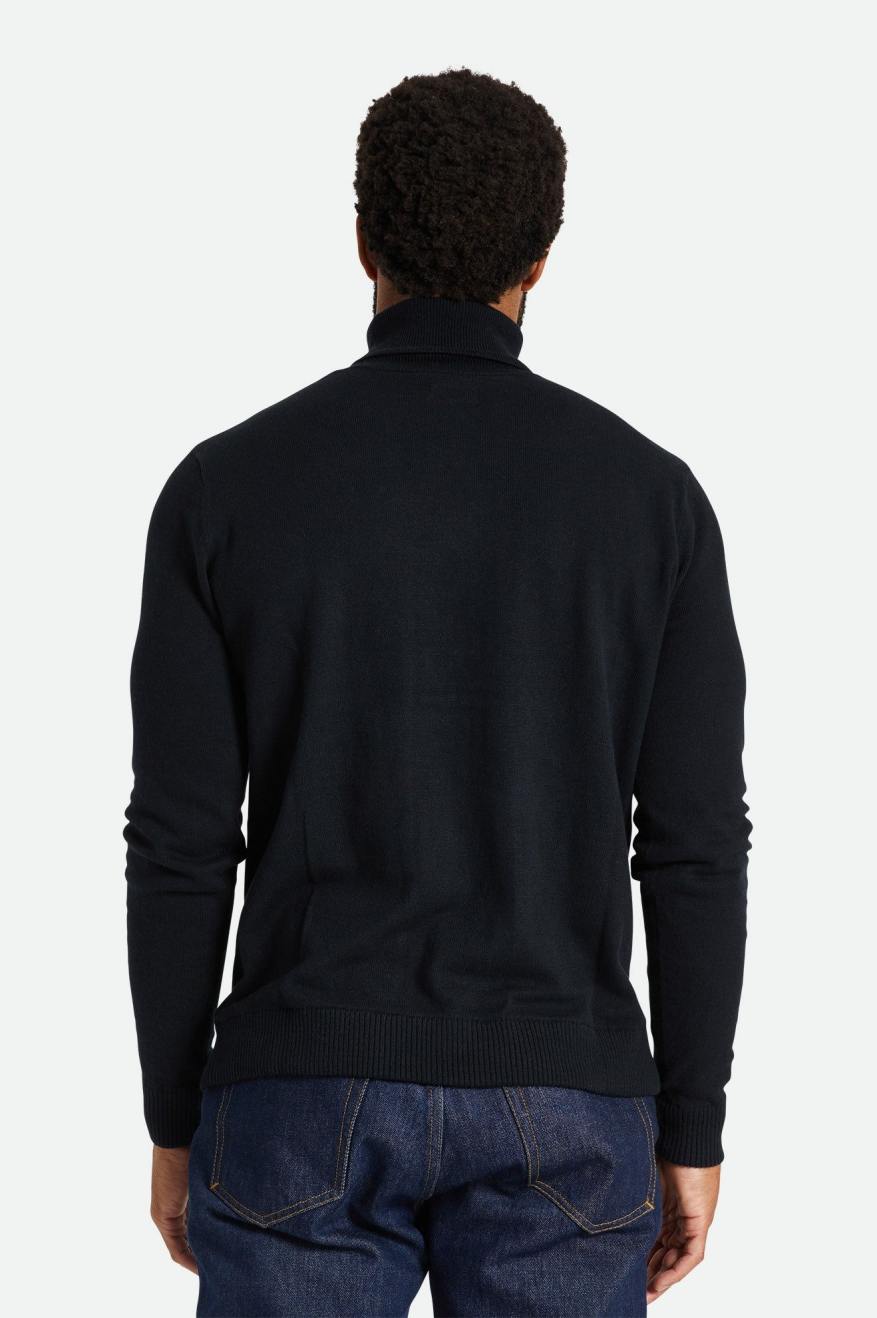 πλεκτά ανδρικα Brixton Reserve Cashmere L/S Turtleneck μαυρα | 82743-OHGJ