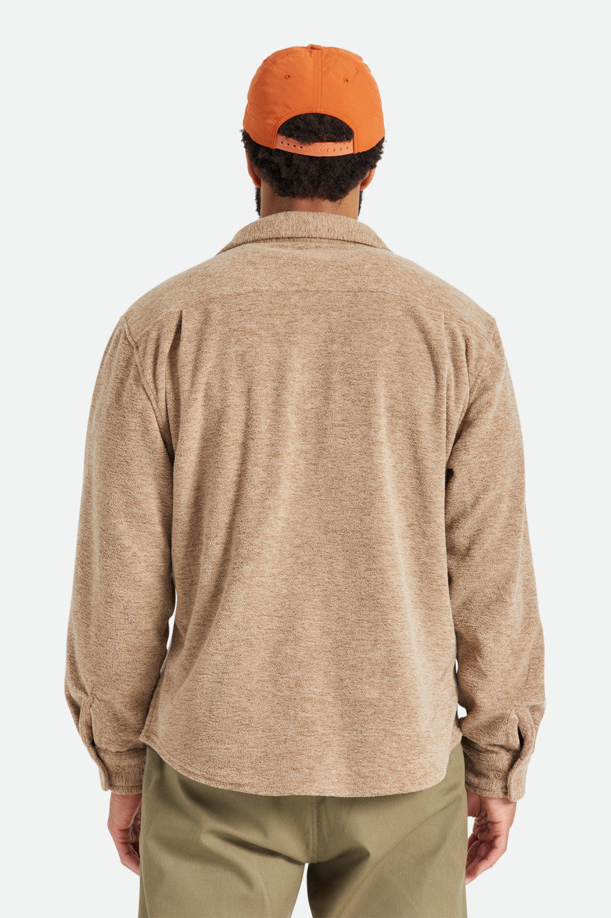 υφαντά μπλουζάκια ανδρικα Brixton Bowery L/S Arctic Stretch Fleece Μπεζ | 07134-EVSM