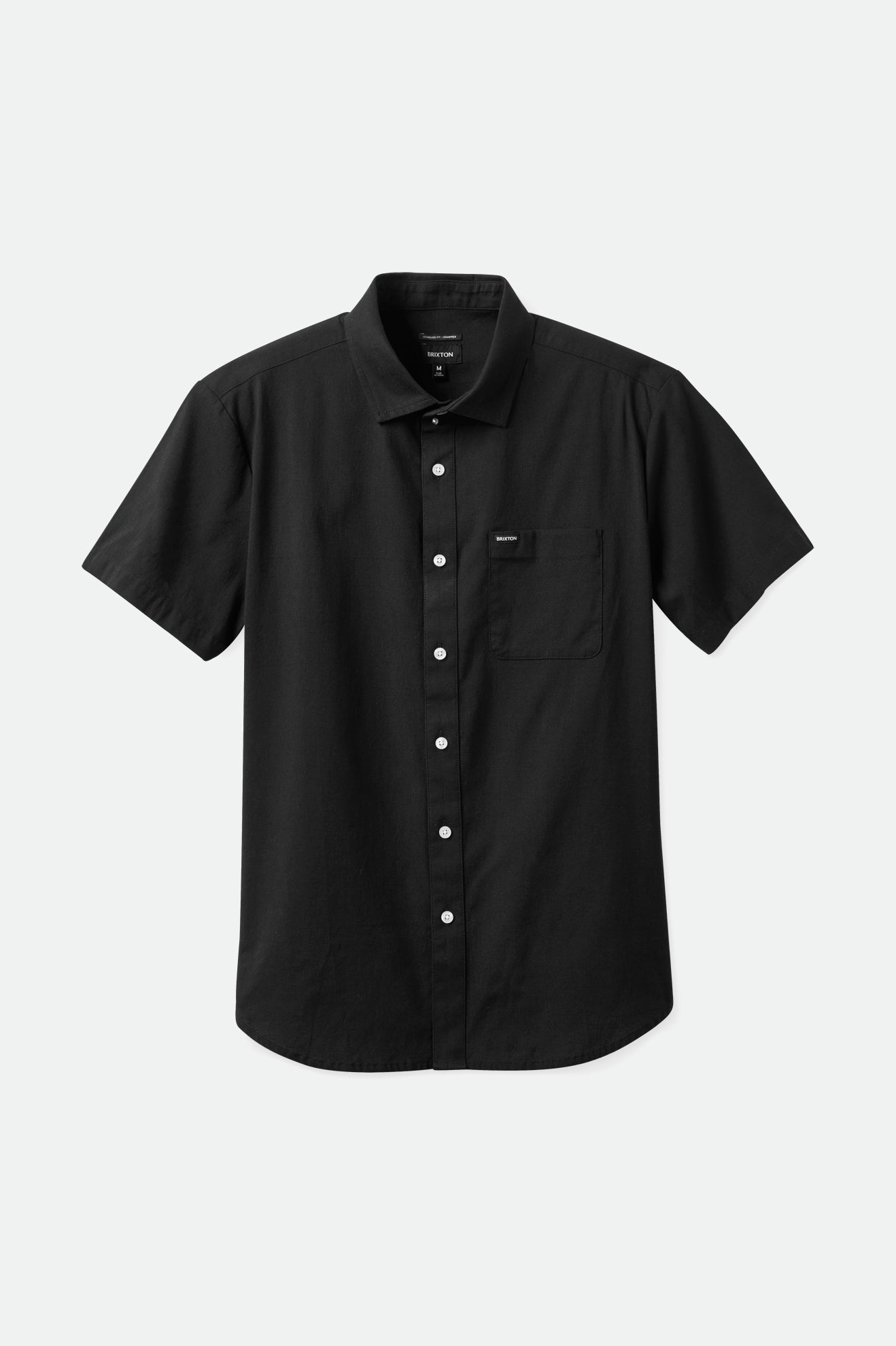 υφαντά μπλουζάκια ανδρικα Brixton Charter Oxford S/S μαυρα | 10473-WGXQ