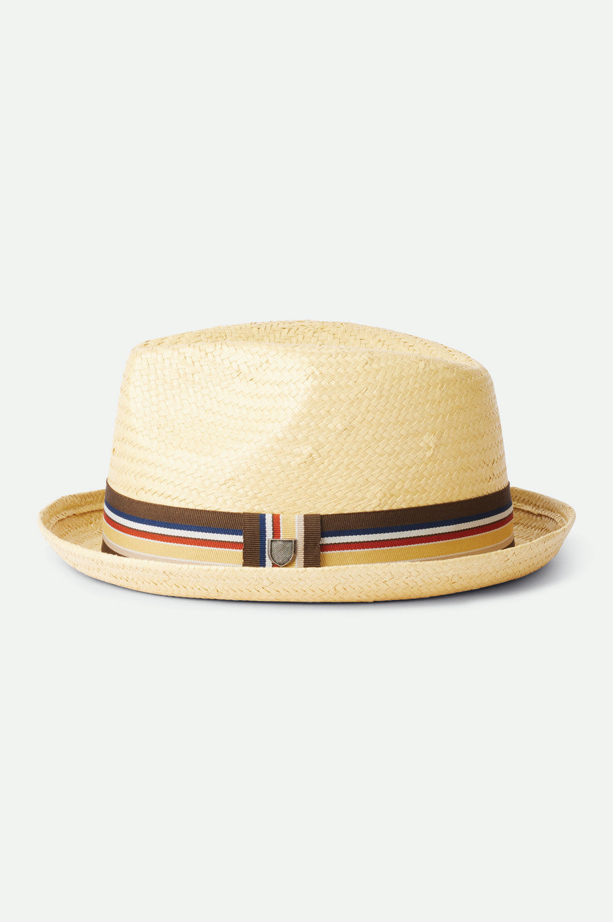 φεντόρας γυναικεια Brixton Castor Straw Fedora καφε | 29014-ZHLB