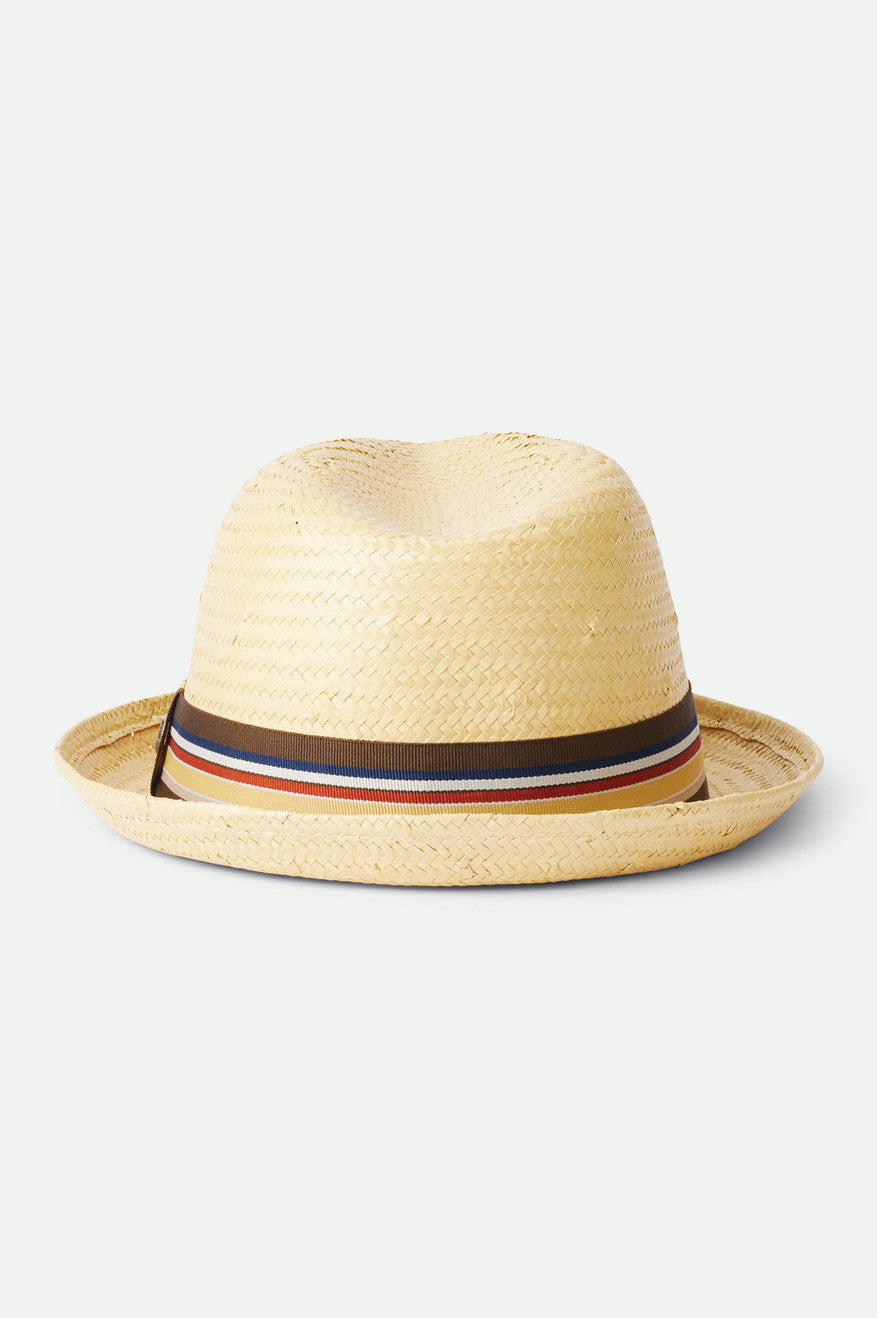 φεντόρας γυναικεια Brixton Castor Straw Fedora καφε | 29014-ZHLB