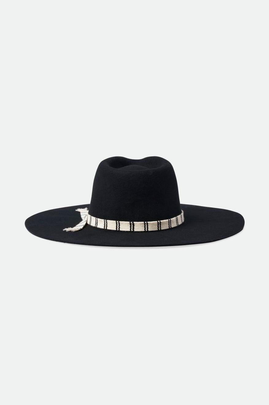 φεντόρας γυναικεια Brixton Leigh Felt Fedora μαυρα | 74318-ULJD