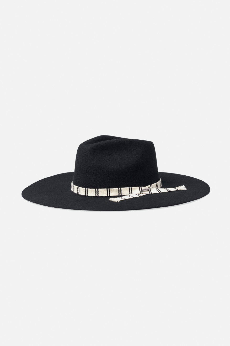 φεντόρας γυναικεια Brixton Leigh Felt Fedora μαυρα | 74318-ULJD