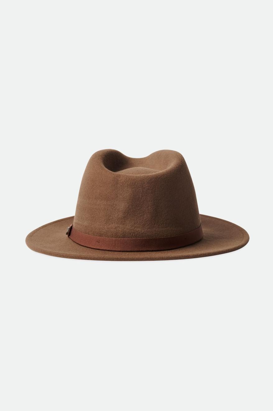 φεντόρας γυναικεια Brixton Messer Packable Fedora καφε | 54913-PJAL